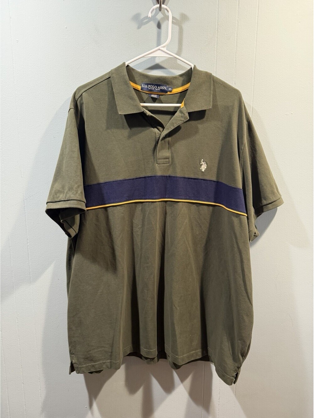 Mens US Polo Assn. Polo Shirt Size 3XL Green